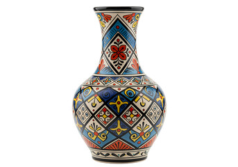 Vibrant Moroccan Vase: Hand-Painted Ceramic Home Decor