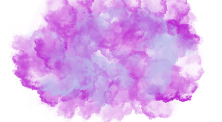 Fototapeta premium Vibrant purple and white smoke cloud explosion on black background