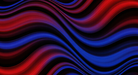 Abstract flowing red and blue waves mesmerizing digital art dynamic swirls vibrant color gradient background texture