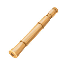 Modern flat 2D vector illustration of Bassoon Reed, clean and minimal design, isolated on white background.