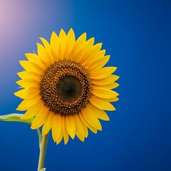 Bright Sunflower Against a Blue Sky.