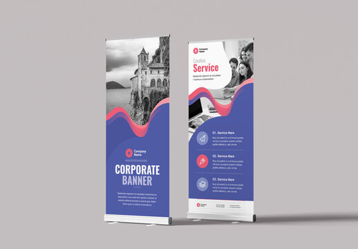 Creative Clean Simple Minimal Rollup Banner Layout