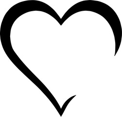 Silhuette heart icon