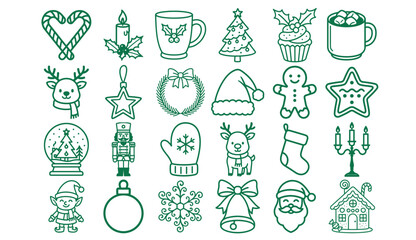 Hand-Drawn Christmas PNG Clipart Bundle