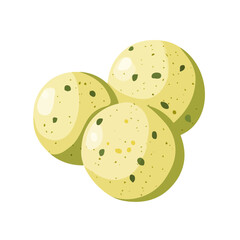 Falafel, flat style 2D vector image, isolated on a white background