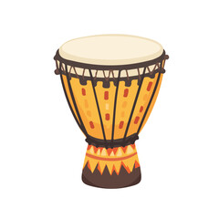 Hand Drum, flat style 2D vector image, isolated on a white background