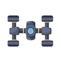 2D flat vector illustration of a Drone Pipe in icon style, isolated on white background