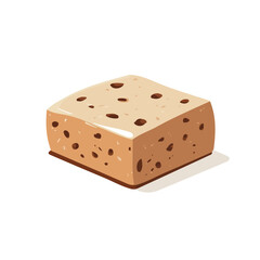 Halva, flat style 2D vector image, isolated on a white background