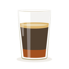 Cold Brew Coffee, flat style 2D vector image, isolated on a white background