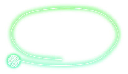 Glowing Green Yarn Round Frame