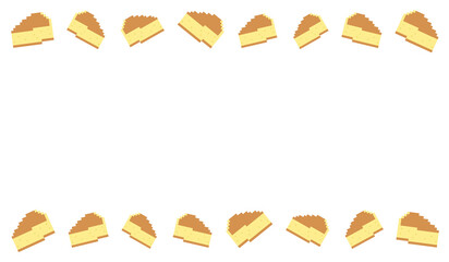 Pixel art cheesecake frame design