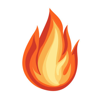 Modern flat 2D vector illustration of Flaming Katy, clean and minimal design, isolated on white background.