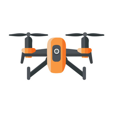 Simple flat 2D vector graphic of Drone Pipe, modern icon look, displayed on a pure white background.