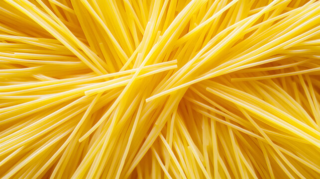 Close-up of uncooked spaghetti pasta. Abstract food background.