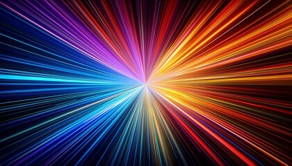 Abstract Colorful Glowing Lines Background