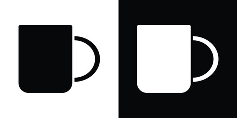Mug icons set. vector icons designed in filled style