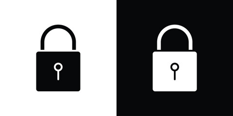 Lock icons set. vector icons designed in filled style