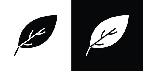 Leaf icons set. vector icons designed in filled style