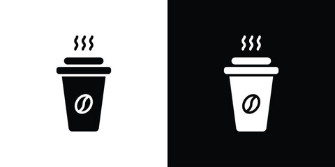 Coffee icons set. vector icons designed in filled style