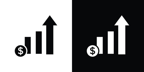 Chat arrow grow icons set. vector icons designed in filled style