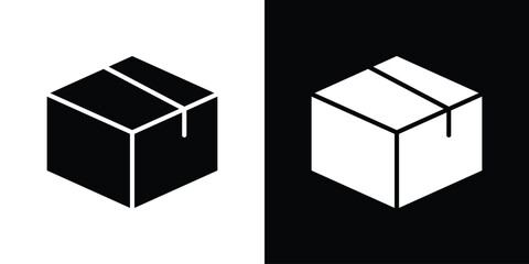 Box icons set. vector icons designed in filled style