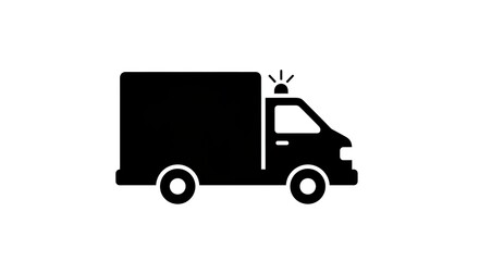 Ambulance icon silhouette healthcare emergency transportation