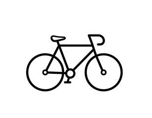 Fototapeta premium Simple black line drawing of a bicycle (1)
