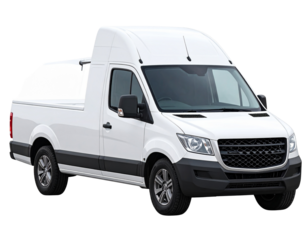  White Pickup Truck Side View for Branding Mockup, Transparent Background