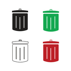 vector trash can icon