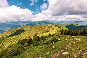 Naklejka premium Panoramic View of Pizzo Evigno in Ligurian Hinterland Italy