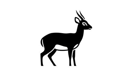 Obraz premium Antelope silhouette vector illustration