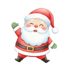 Kawaii Santa Claus say hello Illustration 