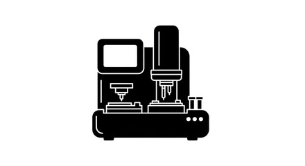 Automated laboratory equipment vector illustration