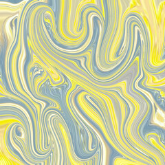 Fototapeta premium Abstract swirl background in yellow, blue, and white tones. Dynamic artistic texture ideal for digital art, design, and decoration. Golden keywords: abstract, swirl, background, texture, design 