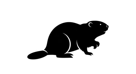 Beaver silhouette isolated design