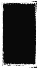 Distressed Grungy Black Square with Imperfect White Border