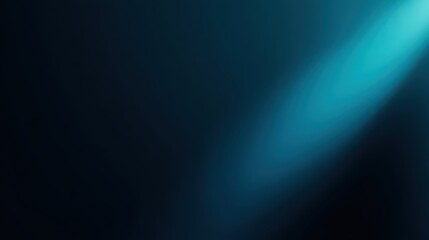 Fototapeta premium Abstract dark blue background with a vibrant turquoise light beam cutting diagonally, creating a dynamic and modern gradient effect, blurred blue background