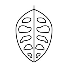 Tropical Monstera outline icon