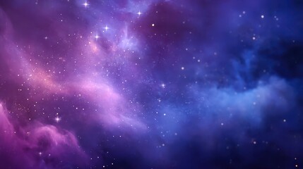 a starry night sky with blue and purple, a blurred deep cosmic indigo backdrop with elegant