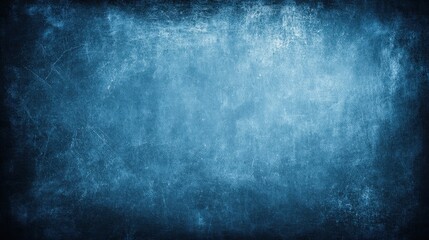 A dark blue grunge texture background with a vignette effect. Features scratched, distressed, and faded areas, creating an aged, vintage, or abstract feel, blurred blue background