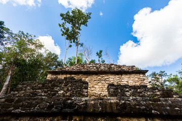Coba pyramids archeological site in Mexico