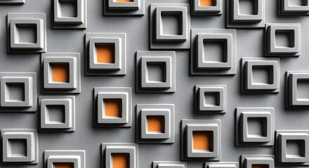 Seamless embossed square motif with concrete texture, ideal for digital backdrops, creative layouts, and stylish design