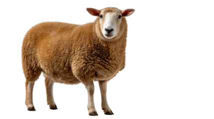 Golden Sheep: A majestic sheep stands proudly, showcasing its magnificent golden fleece and captivating gaze, embodying rural serenity and the essence of pastoral life.