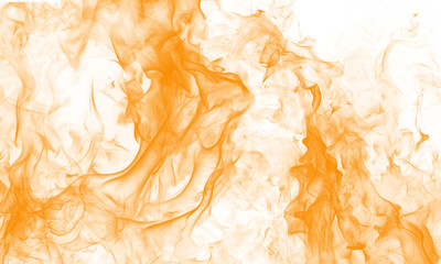 Orange smoke or fog on a transparent background.