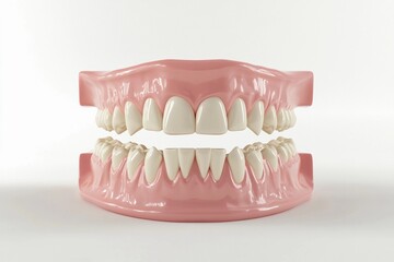 Obraz premium Dental implant positioned securely in the jaw surrounded by natural teeth demonstrating effective oral restoration