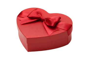 Elegant heart shaped gift box adorned with a silky bow against a dark backdrop a symbol of love appreciation romance and presents great for valentine's day and special occasions