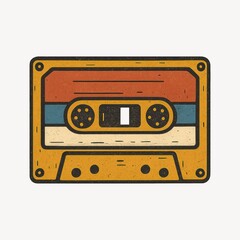 Obraz premium Retro cassette tape illustration
