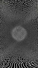 Abstract Optical Illusion Black and White Pattern