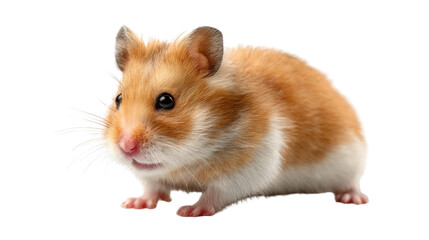 Cute Golden Hamster Portrait: a captivating portrait of a golden hamster, showcasing its adorable features, fluffy fur, and curious eyes.