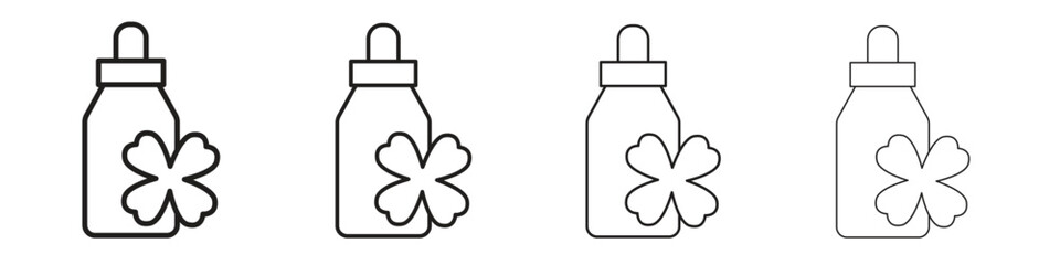 Bach flowers icons designed in outline, line and stroke style